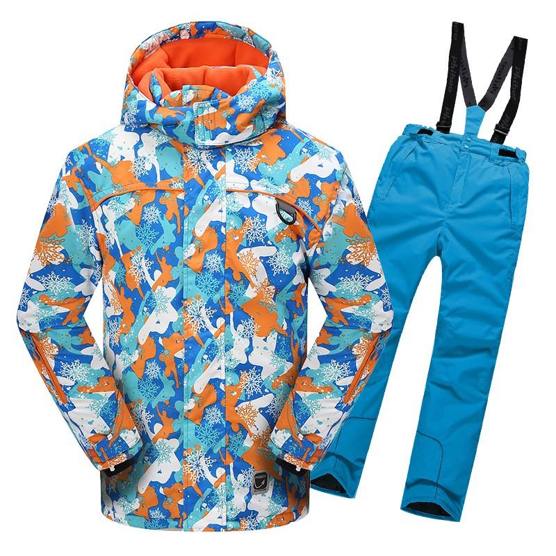 Kids Ski Suit Set Waterproof Warm Windproof Outdoor Snowsuit Boys Girls Toddler Winter Jacket Pants