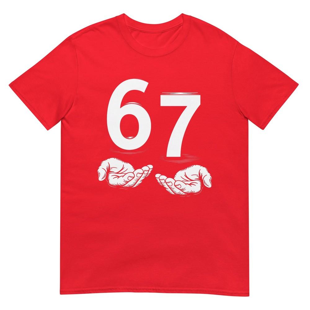 Funny Six Seven 6 7 Meme Gen Alpha Slang 6 7 Hands TShirt S