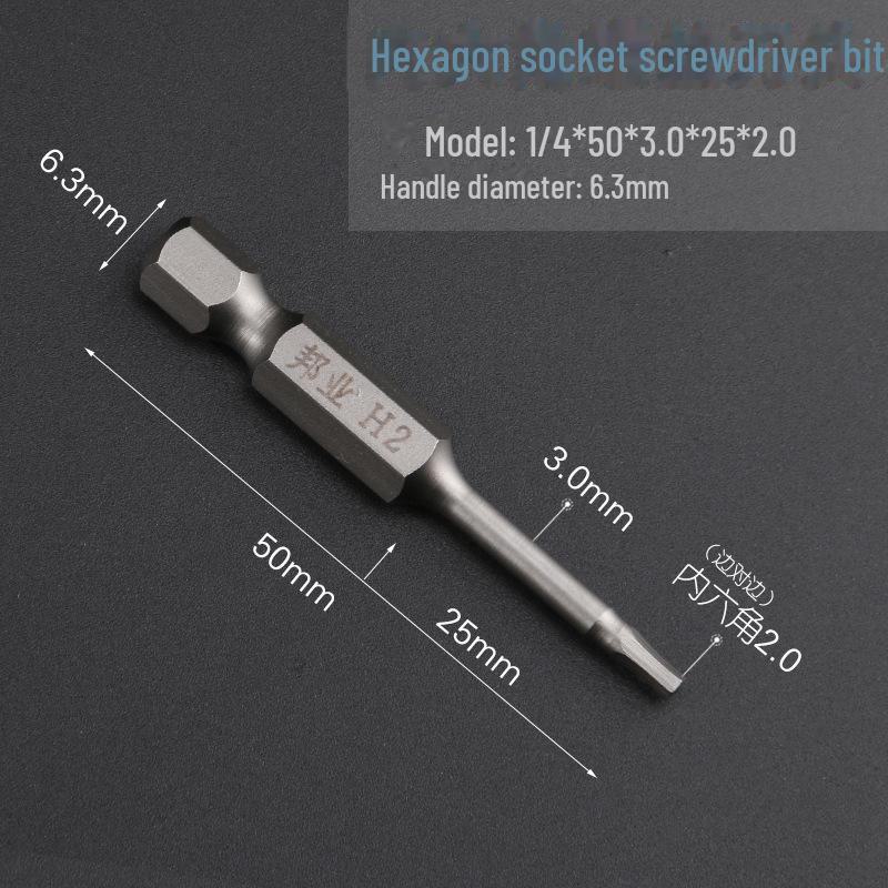 Bangye S2 Stahl Magnetischer Sechskant-Druckluftschraubendreher-Bohrer-Set 1,5–6 mm