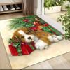 Christmas Puppies Presents Carpet Rug Soft Washable Anti Slip Home Living Room Sofa Mats Personalized Christmas Rug