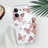 Retro Butterfly Transparent Phone Case For Xiaomi Redmi Note 14 13 12 Pro Plus 15 15C 13 13C 12 12C Soft TPU Cover