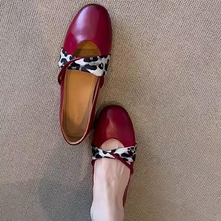 Sheepskin Version~ Leather Soft Flat-soled Small Leather Shoes Women's 2025 New Versatile Casual Commuter Mary Jane Shoes Single Shoes