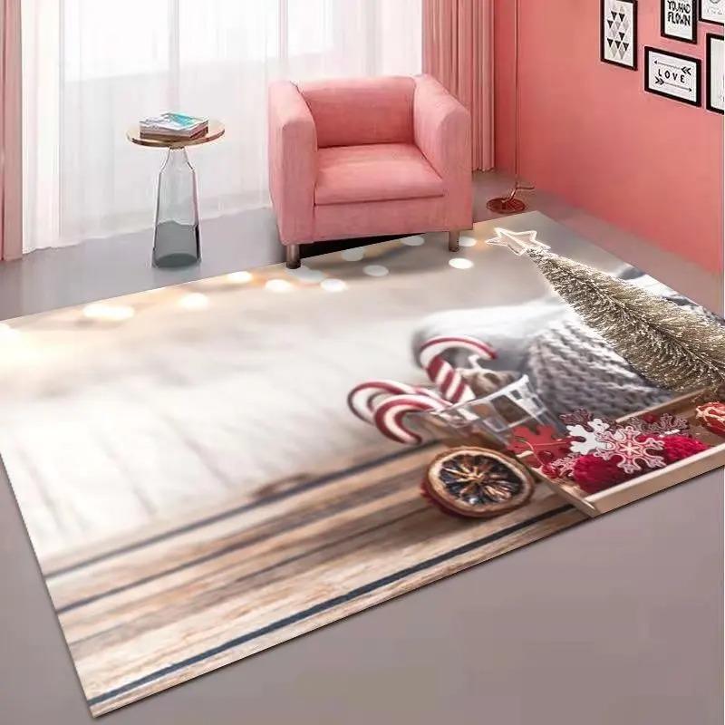 Christmas Non-slip Rugs Are Suitable for Living Room Entrances Bedrooms  Front Doors and Floor Mats for Home Decoration