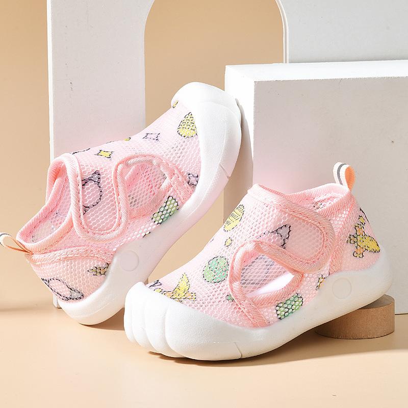 Sommer Dünne Baby Lauflernschuhe Cartoon Anti-Kollision Mesh Schuhe Rutschfest Verschleißfest für Kleinkinder 0-3 Jahre