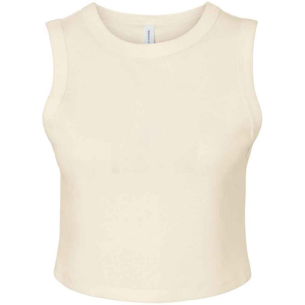 Bella + Canvas Womens/Ladies Muscle Micro-Rib Cropped Tank Top
