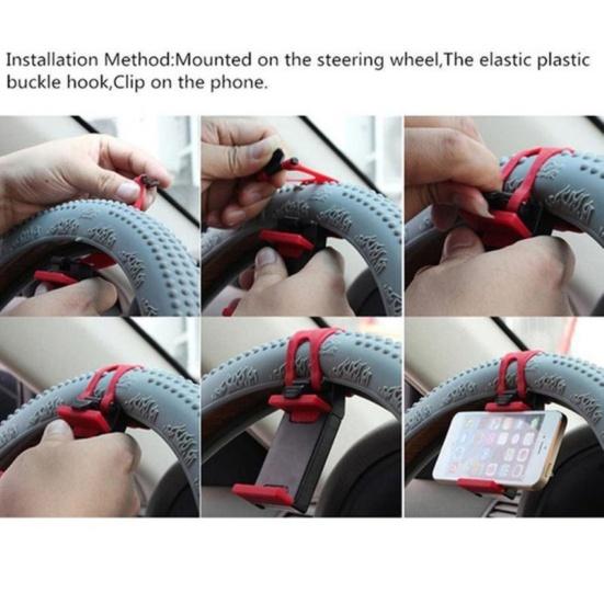 Phone Holder Strong Professional Universal Car Bearing Capacity Steering Wheel Cell Phone Mount