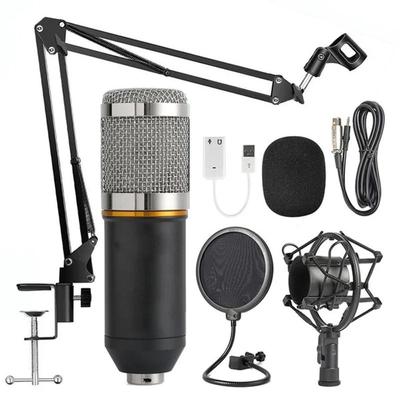 New Condenser Microphone Kit Studio Suspension Boom Scissor Arm Sound Card BM800 Microphone
