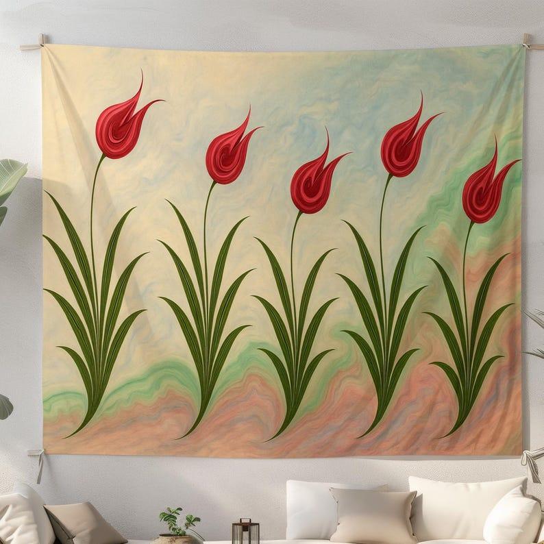 Psychedelic Screaming Sun tapestry 75x100 чёрный
