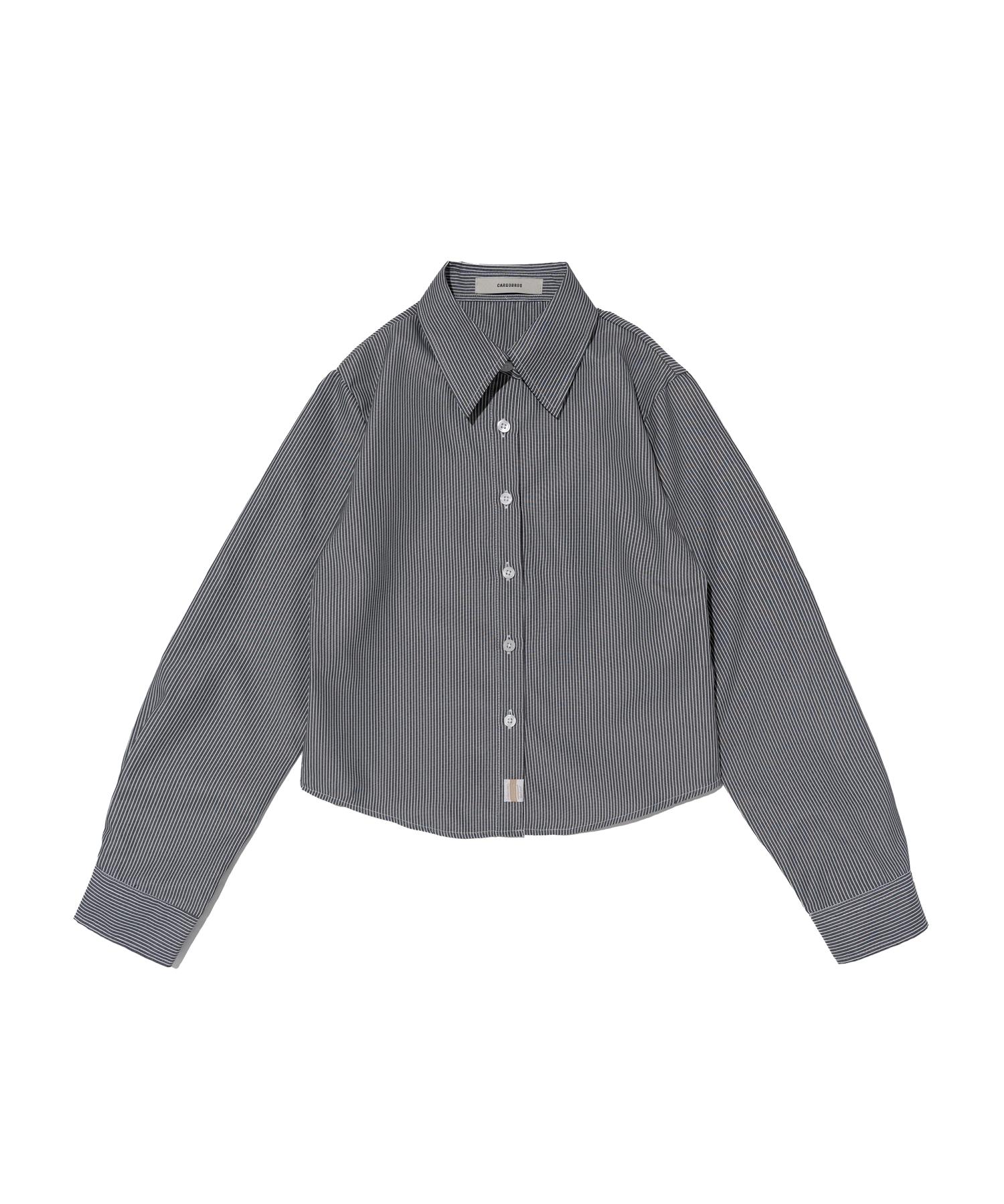 Cargo Bros For Woman Striped Crop Long Sleeve Shirt (Black) Free