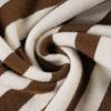 European & American Retro U-Neck Color Block Stripe Knit Sweater - Women's Casual Long Sleeve Top