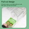 Pull-Out External Parrot Feeder Window Mounted Birds House with Two Food Slots Transparent Parrot House with Water Catcher Tray