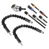 AEE2-Flexible Drill Extension Hex Shank Drill Nut Driver Bit Set, Bendable Drill Bit,Universal Socket Adapter Set
