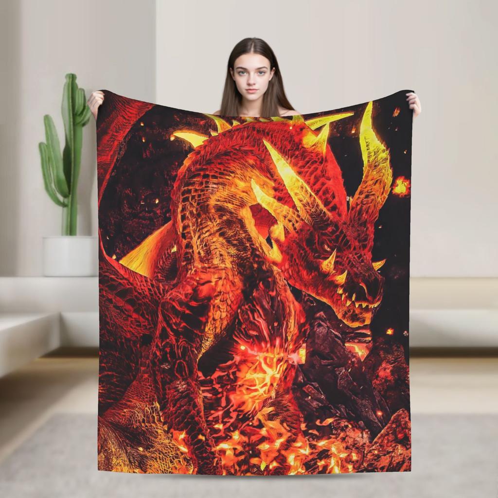 Monster Hunter Wilds Flannel Blanket Winter Soft Durable Throw Blanket for Couch Chair Fashion Bedspread Sofa Bed Cover