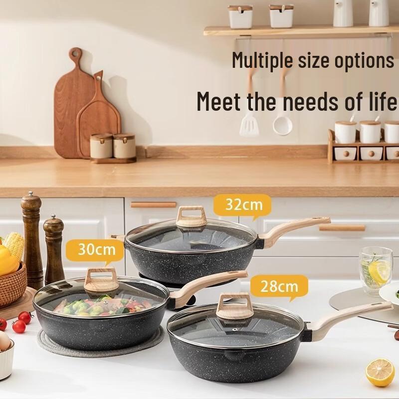 Maifan Stone Multi-Cooker Wok with Lid