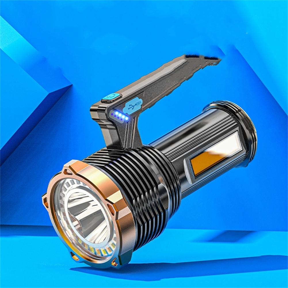 Portable Rechargeable Flashlight IP44 Waterproof 10000 Lumens 8 Modes High Bright Searchlight For Outdoor Camping Hiking