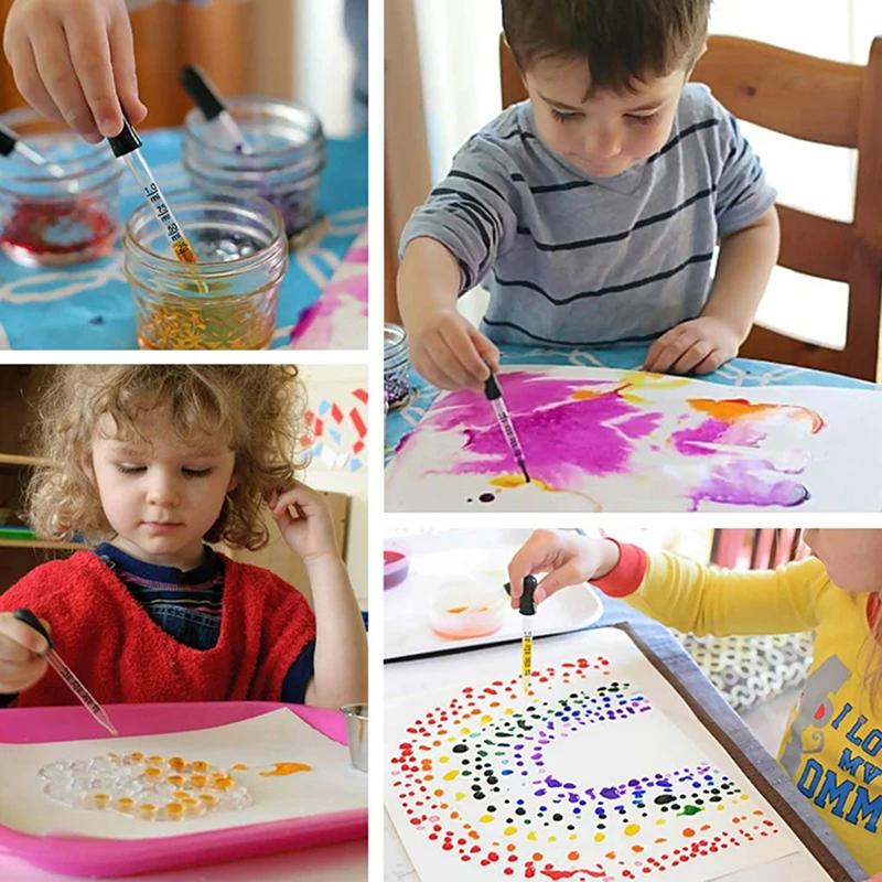 1ml skleněné kapátko kapátko s gumovou hlavou kapátko s pipetou na esenciální olej lahvička s brčkem pro školní domácí vědu měření přenos