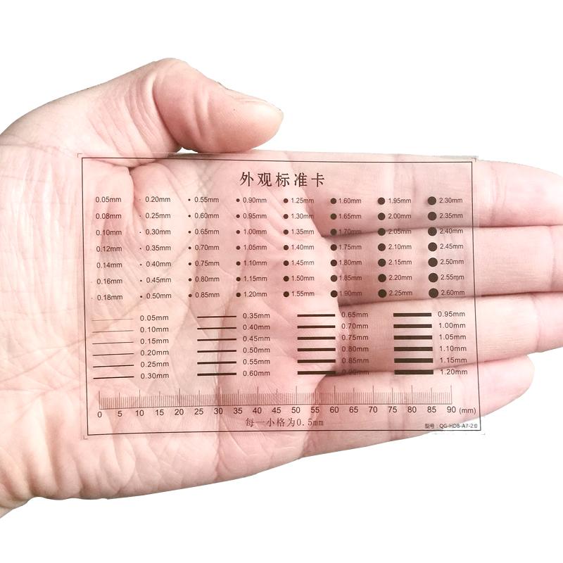 Aspect Calibru Standard Card Calibru Punct Film Transparent Card de Comparație Pete Pată Crăpătură Contrast Riglă PET Scale Linie Punct