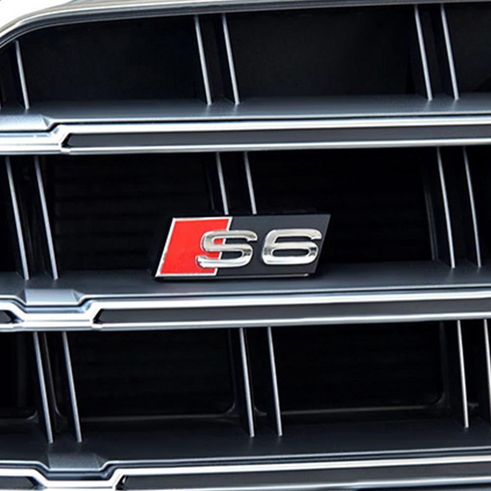 1 Stück ABS-Kunststoff Auto Zubehör Emblem Kühlergrill Motorhaube Abzeichen Kühlergrill Schnalle Für Audi S3 S4 S5 S6 S7 Auto Styling Zubehör Aufkleber
