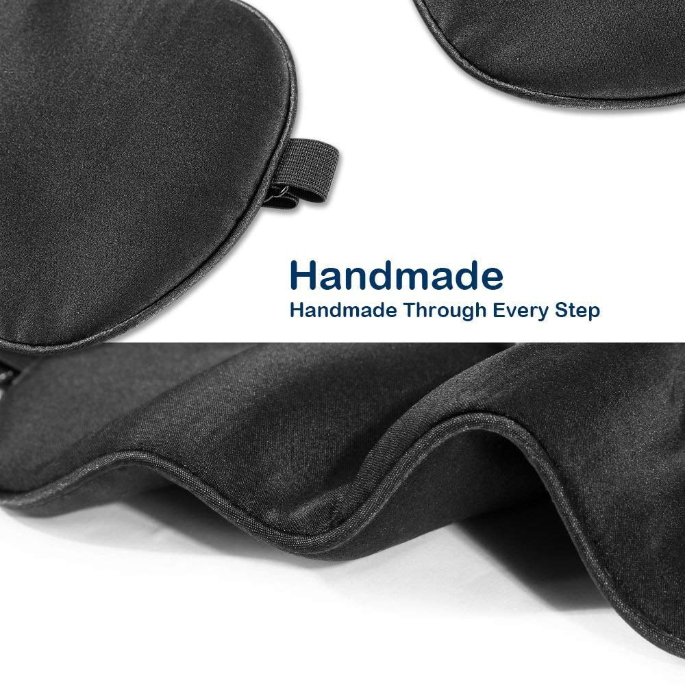 Silk Eye Mask Black for Blocking Light Special for Sleeping Eye Protection for Both Men and Women