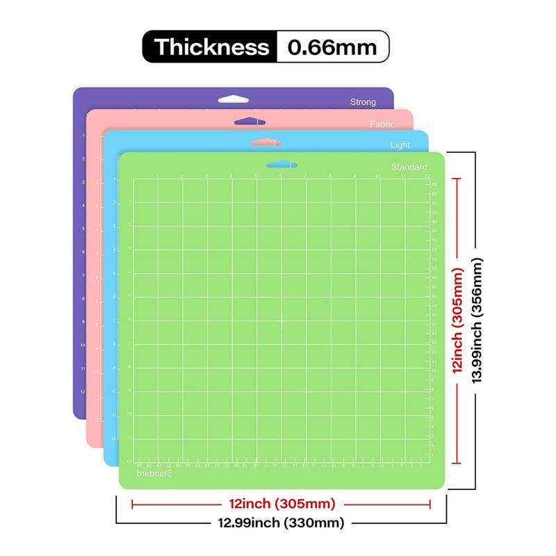 AEE2-Cutting Mat For Cricut Maker 3/Maker/Explore 3/Air 2/Air 12 Pack 12X12in Replacement Accessories