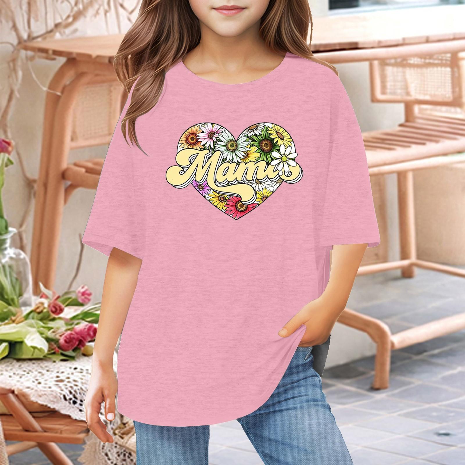 

Футболки для малышей, девочек и мальчиков, детские футболки с короткими рукавами и принтом для мальчиков и девочек 1-12 лет 140 розовый