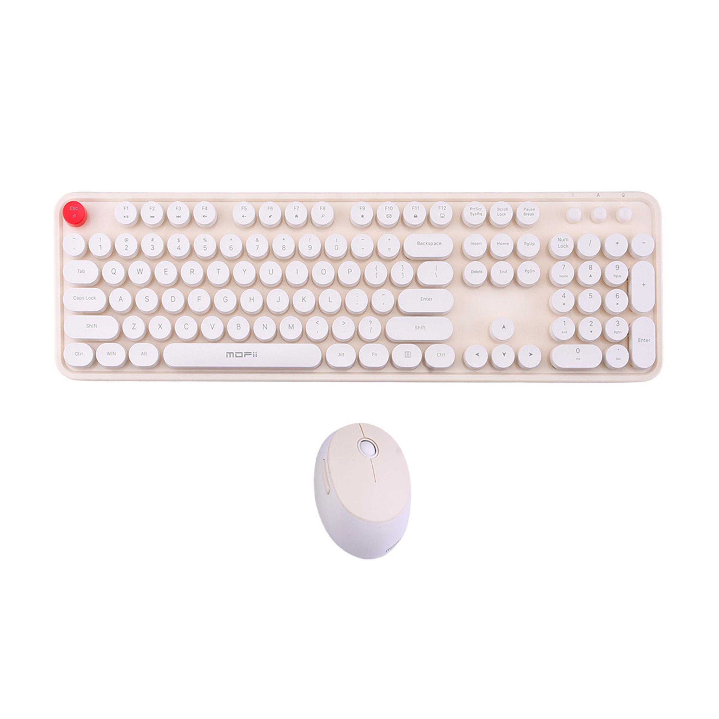 

MOFII Sweet 2.4G Wireless Keyboard and Mouse Bundle, 104 Round - keycap Design, Office - oriented