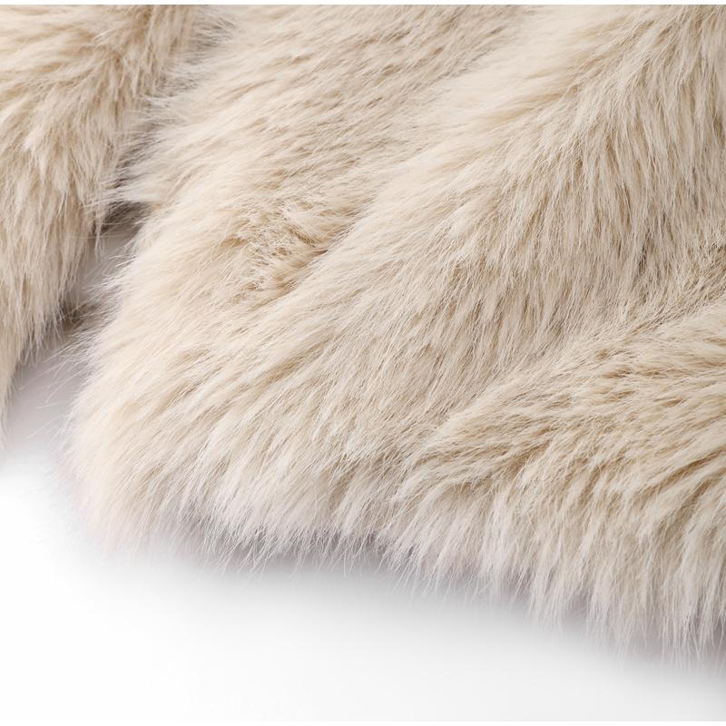 Blană blană din blană artificială pentru femei, slăbită, îngroșată, caldă, cu rever, haine cu mânecă lungă, pentru femei, la modă de iarnă, ocazional, elegantă, îmbrăcăminte exterioară pentru femei
