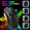 ZIYOU LANG T66 Wireless Gaming 1000Hz Reporter RGB DPI Black Mouse, Rate, 2.4G/Bluetooth 5.3/USB-C, Illumination, 5-Level Adjustment, 90g,