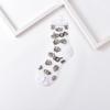 Ultra-thin Transparent Crystal Silk Socks Women Fashion Summer Harajuku Crew Socks Retro Flower Streetwear Elastic Long Socks
