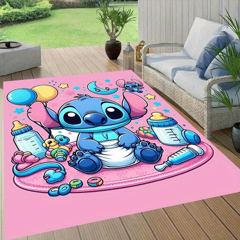 1pc Stitch Pattern Area Rug Soft Flannel Floor Mat for Living Room,Office,Bedroom and Carpet