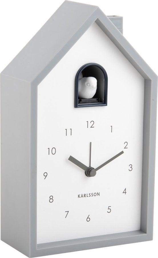 Karlsson Modern Cuckoo Wall Clock Plastic ABS Grey