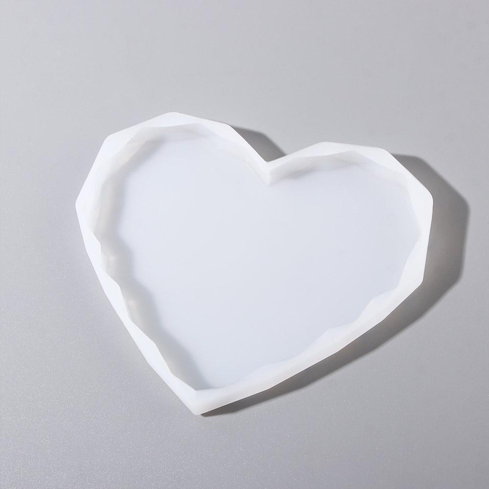 Epoxy Home Decor Placemat Heart Shaped Silicone Cup Mats Resin Casting Mold Tray Mould Pad Clay Tools Coaster Mold