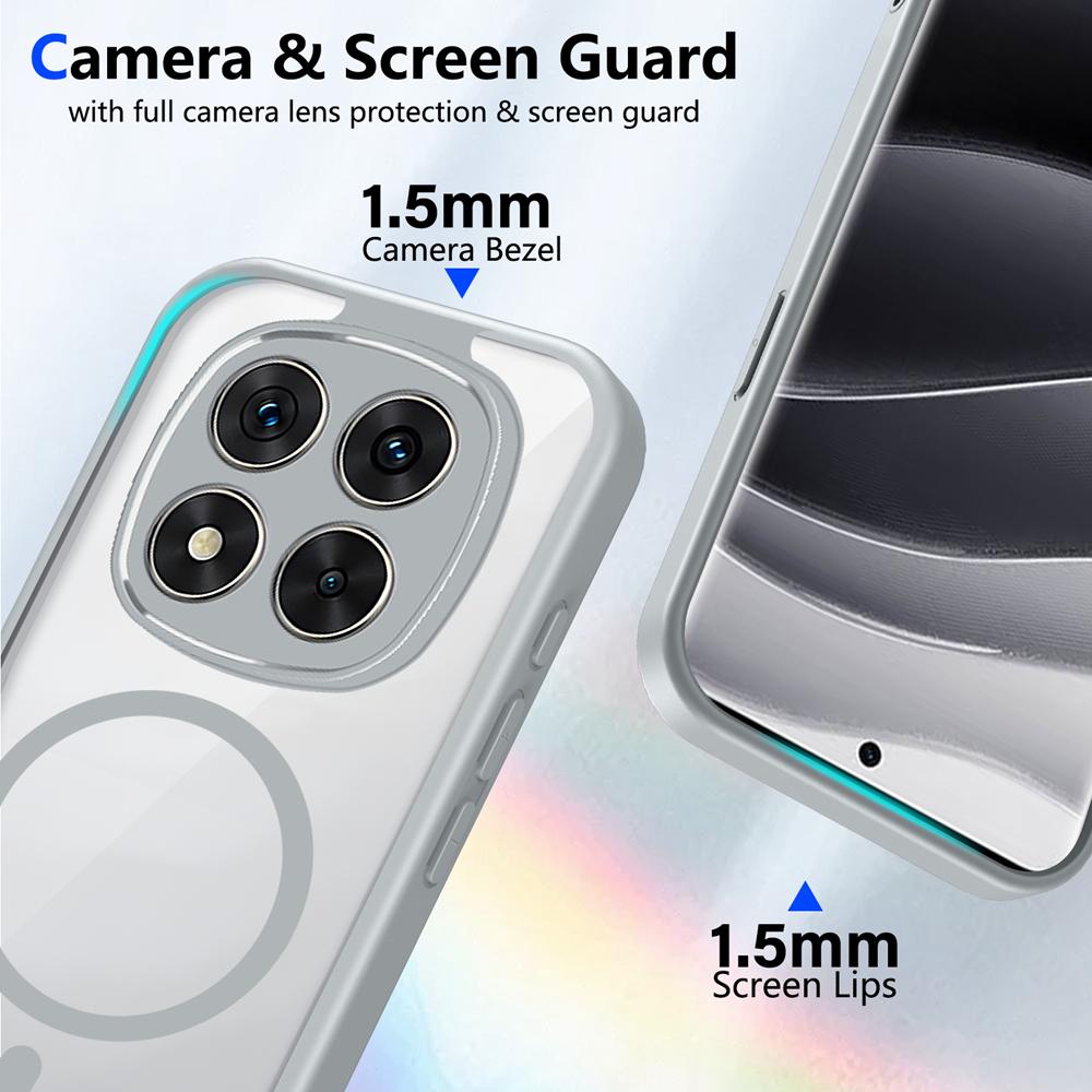 Fashion Transparent Slim Phone Case for Redmi Note 15 Pro Plus 14 Pro 4G 5G POCO X8 Pro Max F8 Ultra Magnetic Shockproof Cover
