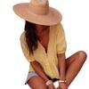 Spring Summer New Elegant Short Sleeve Women's Blouse Shirt for European American