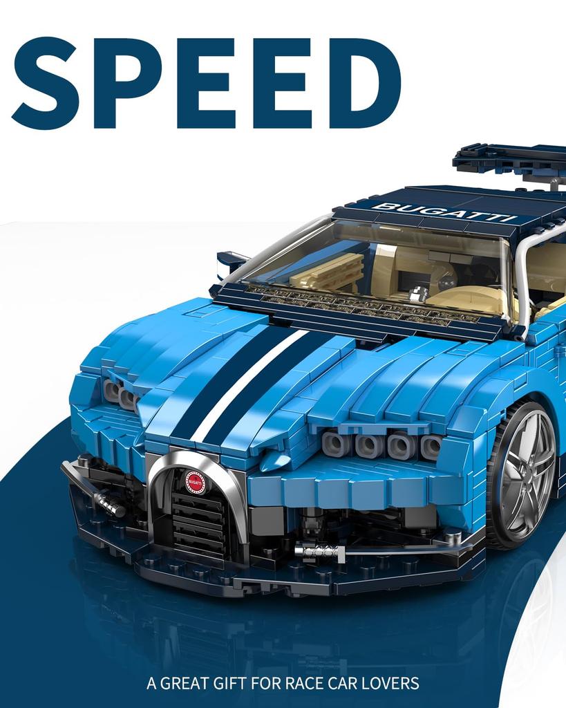 Mould King 10111 Moc Sports Car Kit. Racing Car Technology Clamp Module Kit for Adults, Collectible Car Kit (1222+ Building Blocks for 8-Year-Old