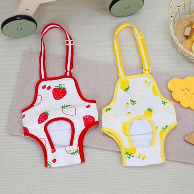 Yousheng Cat Neutering Recovery Suit Strawberry Pattern Anti-Licking Surgery Jumpsuit Hook And Loop Closure Breathable Pet Surgery Attire for Small