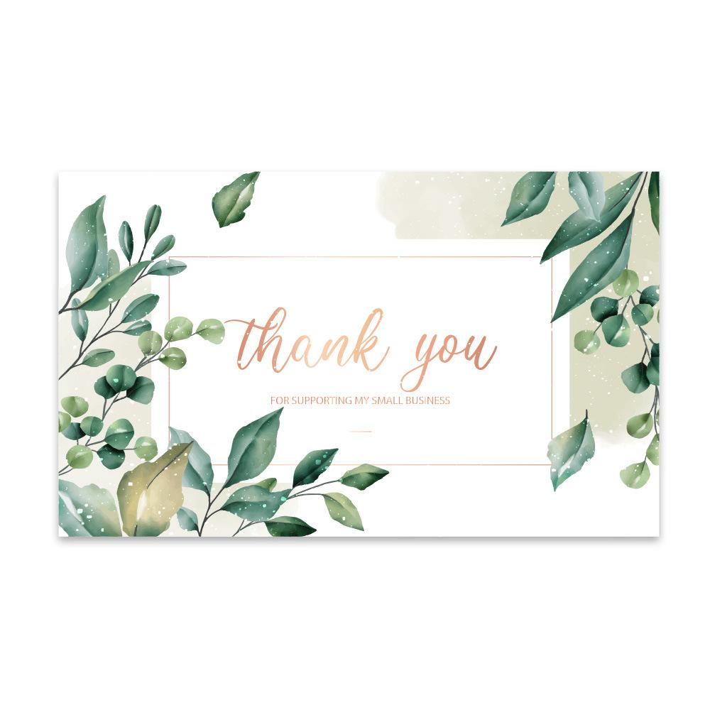 10-30pcs 9cm*5.4cm Pink Flowers Thank You Cards For Gift Card Box Package Decoration Shopkeeper Baking Small Business