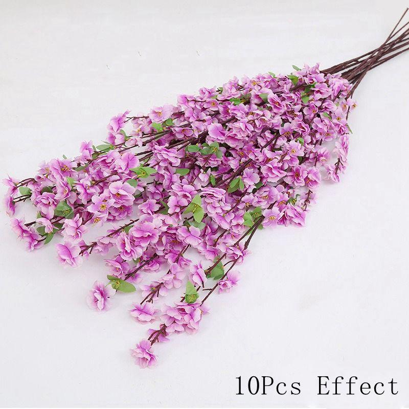 Sakura Künstliche Blumen Bouquet für Garten Party Hochzeit Ehe Dekoration Home Zimmer Decor Gefälschte Blumen Tisch Vase Ornament