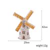 Fashion Creative Drip Lighthouse Windmill Brooch, Elegant Temperament, Popular Women'S Pin