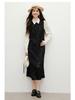 Hongxiu 2025 Glossy Lapel Drape Acetate Top - Spring/Autumn Women's Fashion Shirt