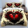 "Enchanted Gothic Heart Elegance" Bedding Sets Duvet Covers Pillowcases(1* Duvet Cover 2* Pillowcases Without Duvet Insert)