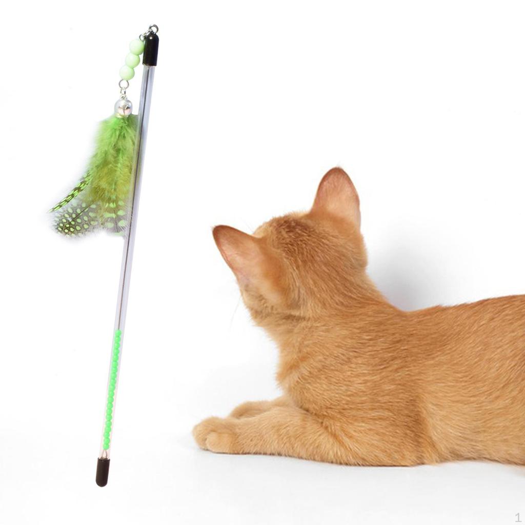 Cat Feather Toy Stick Toy,Training Toy,Telescopic,Interactive Toy,Cat Teaser for Cats
