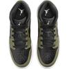(GS) Air Jordan 1 Mid 'Black White Olive' Kids' DQ8423-092