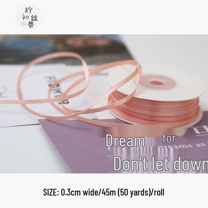 3mm Premium Double-Sided Satin Polyester Ribbon for Wedding Bows and Gift Packaging