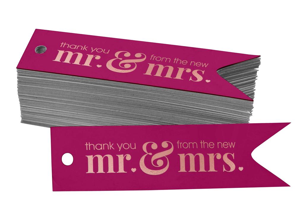 Inkdotpot Pack Of 100 Thank You From The New Wedding Favor Paper Tags Craft Real Gold Foil Hang