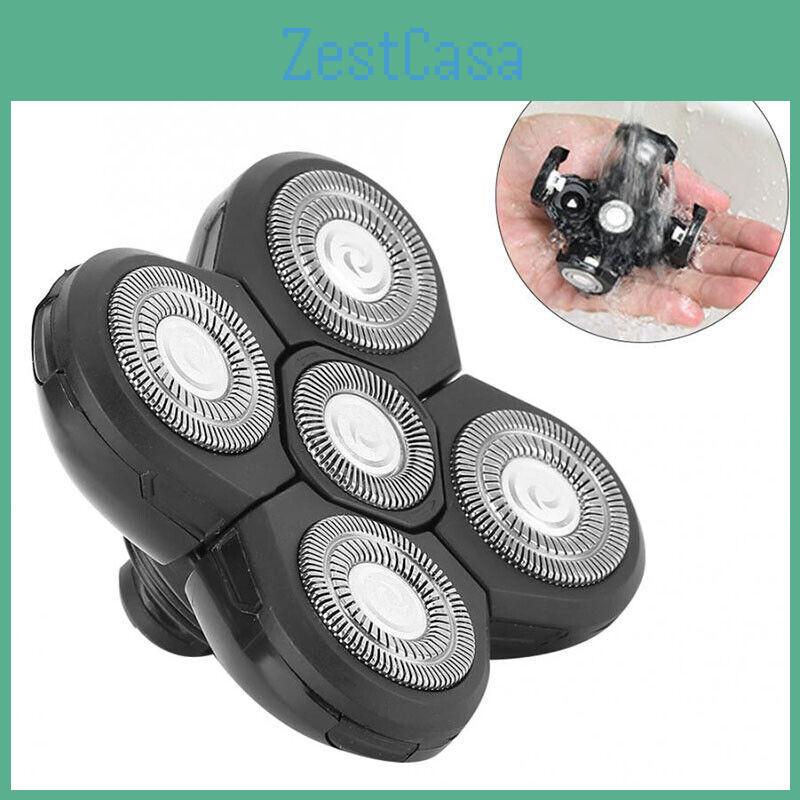 Intelligent Floating Shaver Head With 5 Blades Detachable And Washable Shaving Razor Replacement