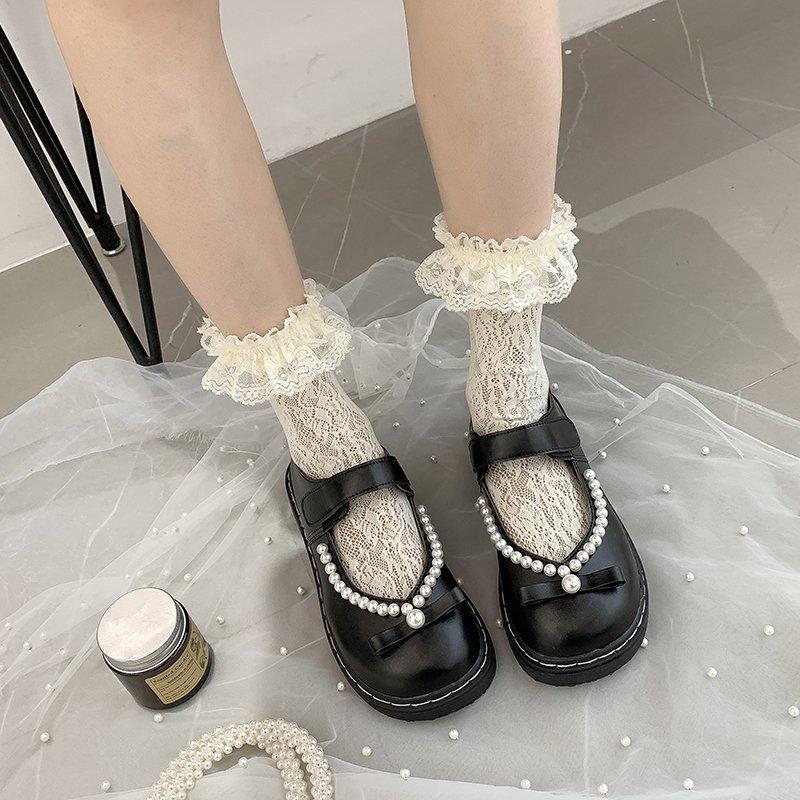 Fashion New Lolita Style Women's Pumps In 2024 Spring Autumn Round Toe Low Heel Shallow Mary Janes Shoes Lovely for Taking Photos