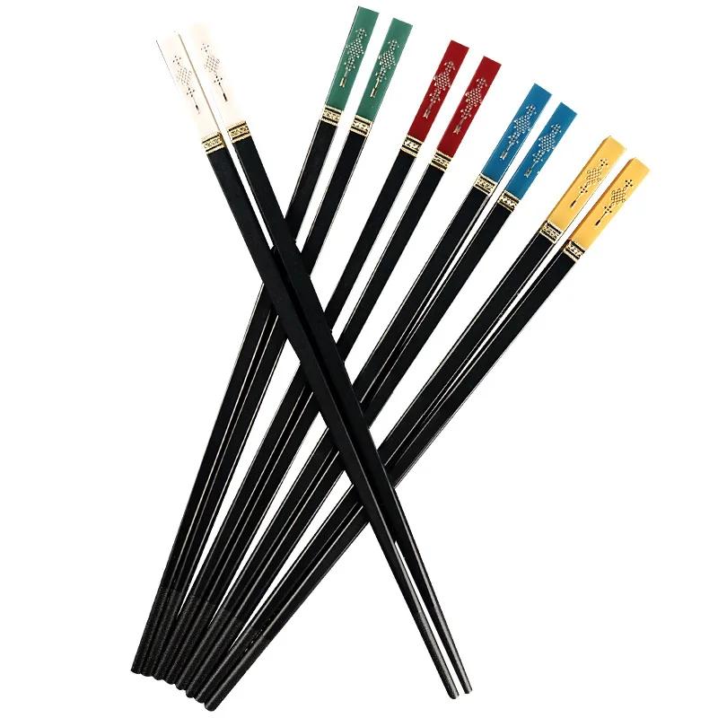 5Pairs Reusable Alloy Chinese Japanese Chopsticks Sushi Sticks Korean Chopsticks Chop Sticks Kitchen Tableware Tool Accessories