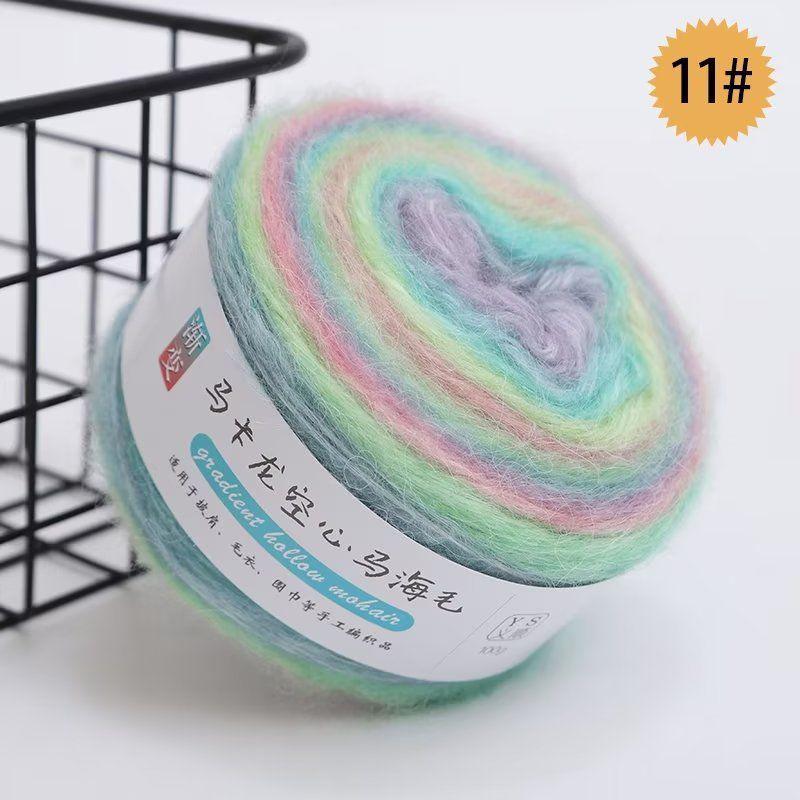 Gradient Mohair Yarn Ball for DIY Knitting & Crochet Projects - Perfect for Scarves, Sweaters, and Blankets
