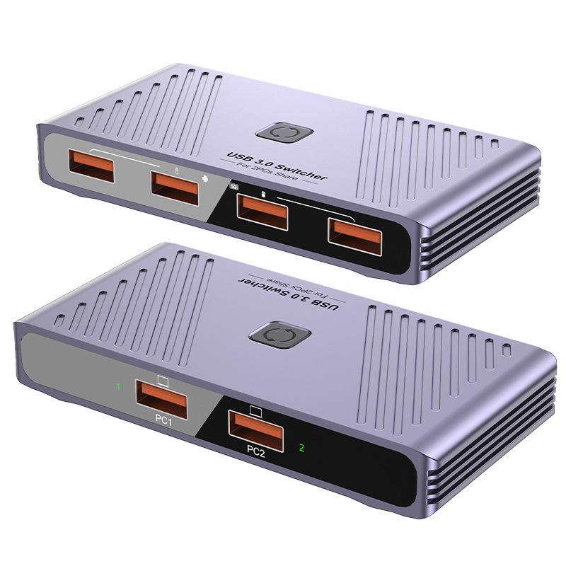 

USB 3.0 2x4 Splitter: Share Keyboard, Mouse & Printer Between Two Computers